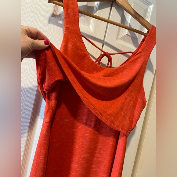Cabi #5972~Weekend Dress~Stunning Sunset Orange~Scoop Neck~Back Tie Detailing - Picture 7 of 11